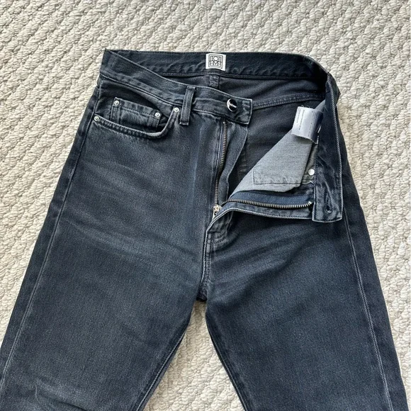 Toteme Black Regular Fit Straight Jeans - Picture 3 of 9